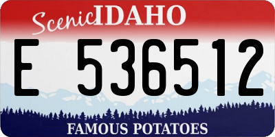 ID license plate E536512