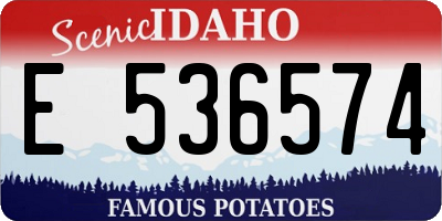 ID license plate E536574