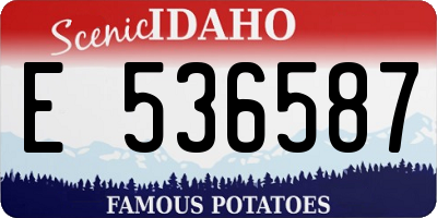 ID license plate E536587