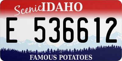 ID license plate E536612