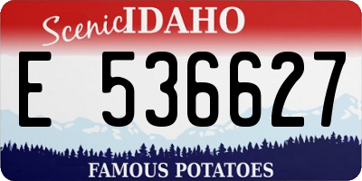 ID license plate E536627