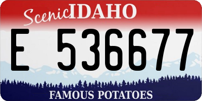 ID license plate E536677