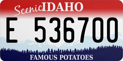 ID license plate E536700