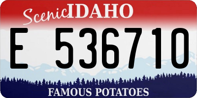 ID license plate E536710