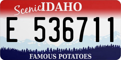 ID license plate E536711