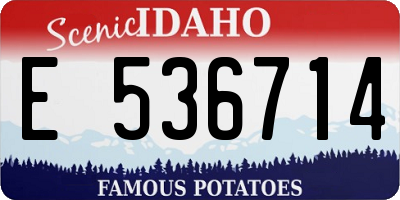 ID license plate E536714