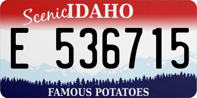 ID license plate E536715