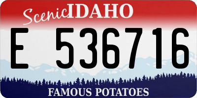 ID license plate E536716
