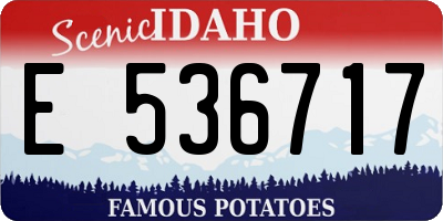 ID license plate E536717
