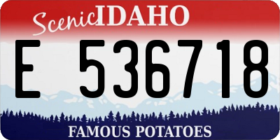 ID license plate E536718