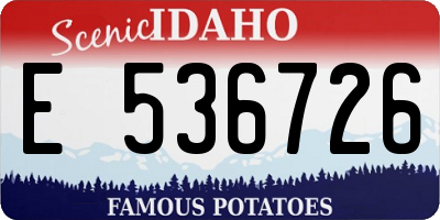 ID license plate E536726