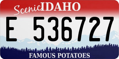 ID license plate E536727