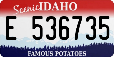 ID license plate E536735