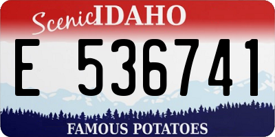 ID license plate E536741