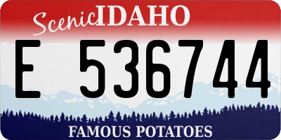 ID license plate E536744