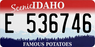 ID license plate E536746