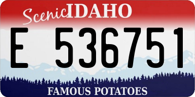 ID license plate E536751