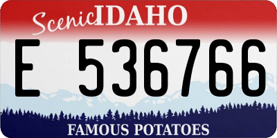 ID license plate E536766