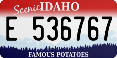 ID license plate E536767