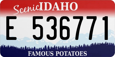 ID license plate E536771