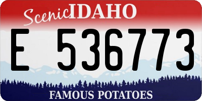 ID license plate E536773