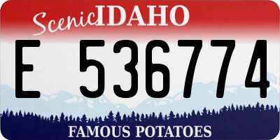 ID license plate E536774