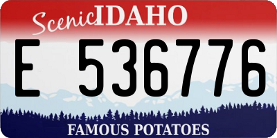 ID license plate E536776