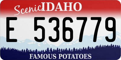 ID license plate E536779
