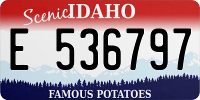ID license plate E536797