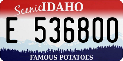 ID license plate E536800