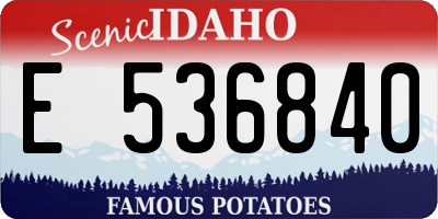 ID license plate E536840