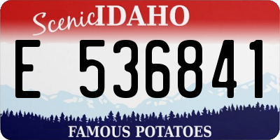 ID license plate E536841