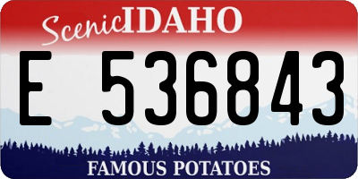 ID license plate E536843