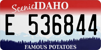 ID license plate E536844