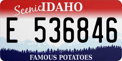 ID license plate E536846