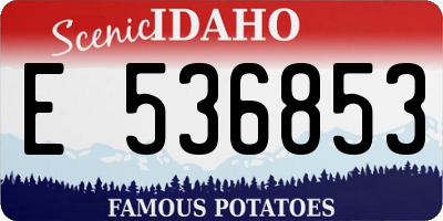 ID license plate E536853