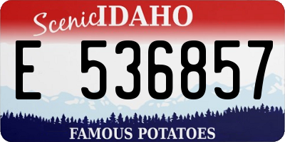 ID license plate E536857