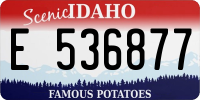 ID license plate E536877