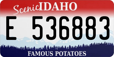 ID license plate E536883