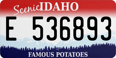 ID license plate E536893