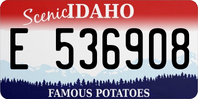 ID license plate E536908