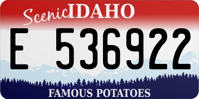ID license plate E536922