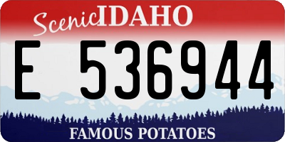 ID license plate E536944