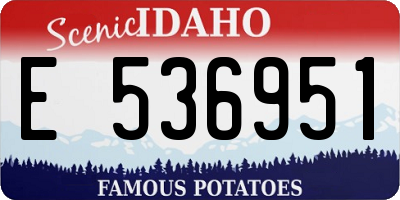 ID license plate E536951