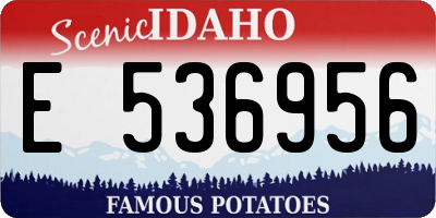 ID license plate E536956