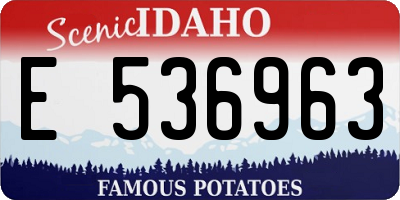 ID license plate E536963
