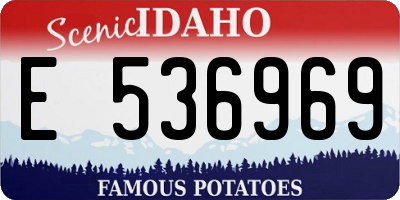 ID license plate E536969