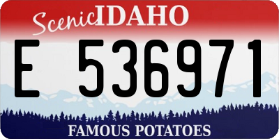 ID license plate E536971