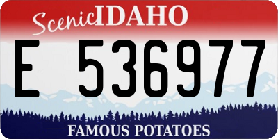 ID license plate E536977