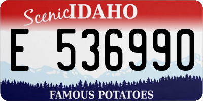ID license plate E536990